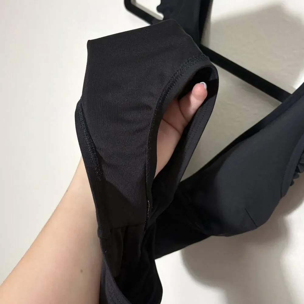 Kate Spade One Piece Plunge Bathing Suit Black Small